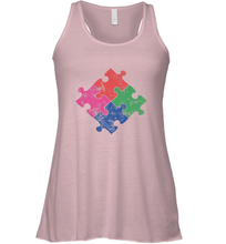 Load image into Gallery viewer, Autism Awareness Distressed T MaassSquad Women's Racerback Tank
