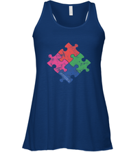 Load image into Gallery viewer, Autism Awareness Distressed T MaassSquad Women's Racerback Tank
