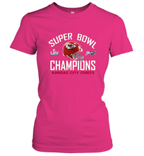Load image into Gallery viewer, NFL super bowl Kansas City Chiefs Logo Helmet champions Women's T-Shirt
