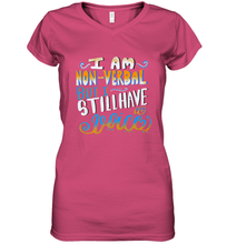 Load image into Gallery viewer, Special Needs NonVerbal Autism Awesome Women's V-Neck T-Shirt
