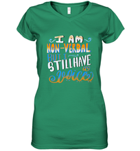 Load image into Gallery viewer, Special Needs NonVerbal Autism Awesome Women's V-Neck T-Shirt
