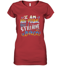 Load image into Gallery viewer, Special Needs NonVerbal Autism Awesome Women's V-Neck T-Shirt
