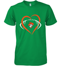 Load image into Gallery viewer, Oklahoma State Cowboys Large Heart  Football  Team Men's Premium T-Shirt

