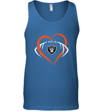 Load image into Gallery viewer, NFL Oakland Raiderss Heart Love Football Men's Tank Top
