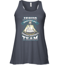 Load image into Gallery viewer, Jesus Drafted My Fantasy Football Women's Racerback Tank
