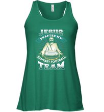 Load image into Gallery viewer, Jesus Drafted My Fantasy Football Women's Racerback Tank
