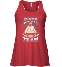 Load image into Gallery viewer, Jesus Drafted My Fantasy Football Women's Racerback Tank
