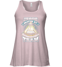 Load image into Gallery viewer, Jesus Drafted My Fantasy Football Women's Racerback Tank
