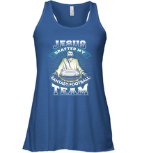 Load image into Gallery viewer, Jesus Drafted My Fantasy Football Women's Racerback Tank
