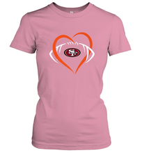 Load image into Gallery viewer, NFL San Francisco Heart Love Football Women's T-Shirt
