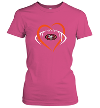 Load image into Gallery viewer, NFL San Francisco Heart Love Football Women's T-Shirt
