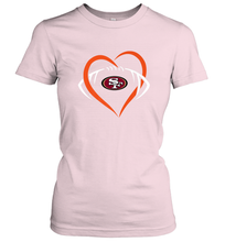 Load image into Gallery viewer, NFL San Francisco Heart Love Football Women's T-Shirt
