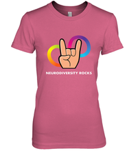 Load image into Gallery viewer, Neurodiversity Rocks Shirt Brain Autism Awareness Women's Premium T-Shirt
