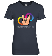 Load image into Gallery viewer, Neurodiversity Rocks Shirt Brain Autism Awareness Women's Premium T-Shirt
