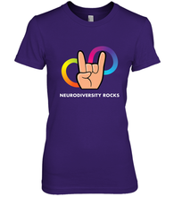 Load image into Gallery viewer, Neurodiversity Rocks Shirt Brain Autism Awareness Women's Premium T-Shirt

