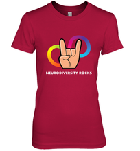 Load image into Gallery viewer, Neurodiversity Rocks Shirt Brain Autism Awareness Women's Premium T-Shirt
