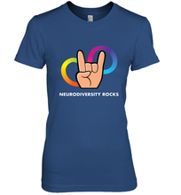 Load image into Gallery viewer, Neurodiversity Rocks Shirt Brain Autism Awareness Women's Premium T-Shirt
