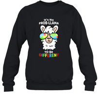 Load image into Gallery viewer, It's No Prob llama To Be Different Shirt _ Autism Gift Crewneck Sweatshirt
