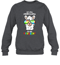 Load image into Gallery viewer, It's No Prob llama To Be Different Shirt _ Autism Gift Crewneck Sweatshirt
