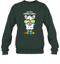 Load image into Gallery viewer, It's No Prob llama To Be Different Shirt _ Autism Gift Crewneck Sweatshirt
