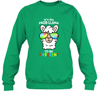 Load image into Gallery viewer, It's No Prob llama To Be Different Shirt _ Autism Gift Crewneck Sweatshirt
