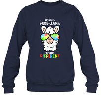Load image into Gallery viewer, It's No Prob llama To Be Different Shirt _ Autism Gift Crewneck Sweatshirt
