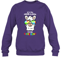 Load image into Gallery viewer, It's No Prob llama To Be Different Shirt _ Autism Gift Crewneck Sweatshirt
