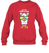 Load image into Gallery viewer, It's No Prob llama To Be Different Shirt _ Autism Gift Crewneck Sweatshirt
