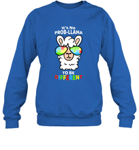 Load image into Gallery viewer, It's No Prob llama To Be Different Shirt _ Autism Gift Crewneck Sweatshirt
