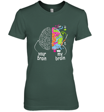 Load image into Gallery viewer, Neurodiversity brain Gift idea for Dyslexia ADHD Autism ASD Women's Premium T-Shirt
