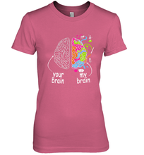 Load image into Gallery viewer, Neurodiversity brain Gift idea for Dyslexia ADHD Autism ASD Women's Premium T-Shirt
