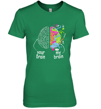Load image into Gallery viewer, Neurodiversity brain Gift idea for Dyslexia ADHD Autism ASD Women's Premium T-Shirt
