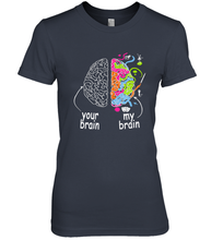 Load image into Gallery viewer, Neurodiversity brain Gift idea for Dyslexia ADHD Autism ASD Women's Premium T-Shirt
