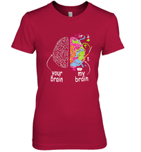 Load image into Gallery viewer, Neurodiversity brain Gift idea for Dyslexia ADHD Autism ASD Women's Premium T-Shirt
