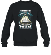 Load image into Gallery viewer, Jesus Drafted My Fantasy Football Crewneck Sweatshirt
