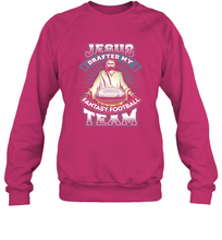 Load image into Gallery viewer, Jesus Drafted My Fantasy Football Crewneck Sweatshirt
