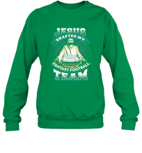 Load image into Gallery viewer, Jesus Drafted My Fantasy Football Crewneck Sweatshirt
