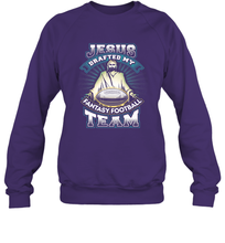 Load image into Gallery viewer, Jesus Drafted My Fantasy Football Crewneck Sweatshirt
