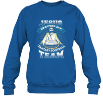 Load image into Gallery viewer, Jesus Drafted My Fantasy Football Crewneck Sweatshirt
