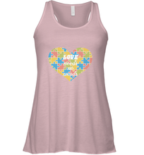Load image into Gallery viewer, Love needs no words Autism Awareness DayT shirt Women's Racerback Tank
