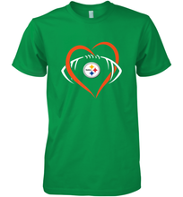 Load image into Gallery viewer, NFL Pittsburgh Steelers Heart Love Football Men's Premium T-Shirt
