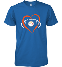 Load image into Gallery viewer, NFL Pittsburgh Steelers Heart Love Football Men's Premium T-Shirt
