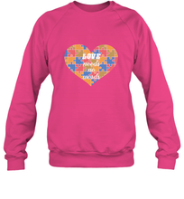 Load image into Gallery viewer, Love needs no words Autism Awareness DayT shirt Crewneck Sweatshirt
