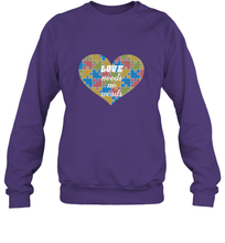 Load image into Gallery viewer, Love needs no words Autism Awareness DayT shirt Crewneck Sweatshirt
