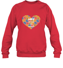 Load image into Gallery viewer, Love needs no words Autism Awareness DayT shirt Crewneck Sweatshirt
