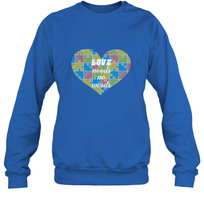 Load image into Gallery viewer, Love needs no words Autism Awareness DayT shirt Crewneck Sweatshirt
