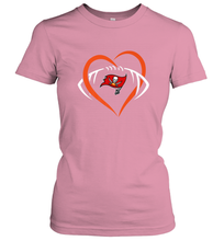 Load image into Gallery viewer, NFL Tampa Bay Buccaneers Heart Love Football Women's T-Shirt
