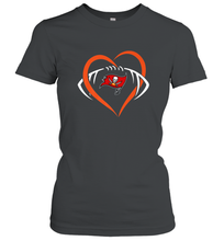 Load image into Gallery viewer, NFL Tampa Bay Buccaneers Heart Love Football Women's T-Shirt
