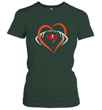 Load image into Gallery viewer, NFL Tampa Bay Buccaneers Heart Love Football Women's T-Shirt
