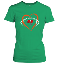Load image into Gallery viewer, NFL Tampa Bay Buccaneers Heart Love Football Women's T-Shirt
